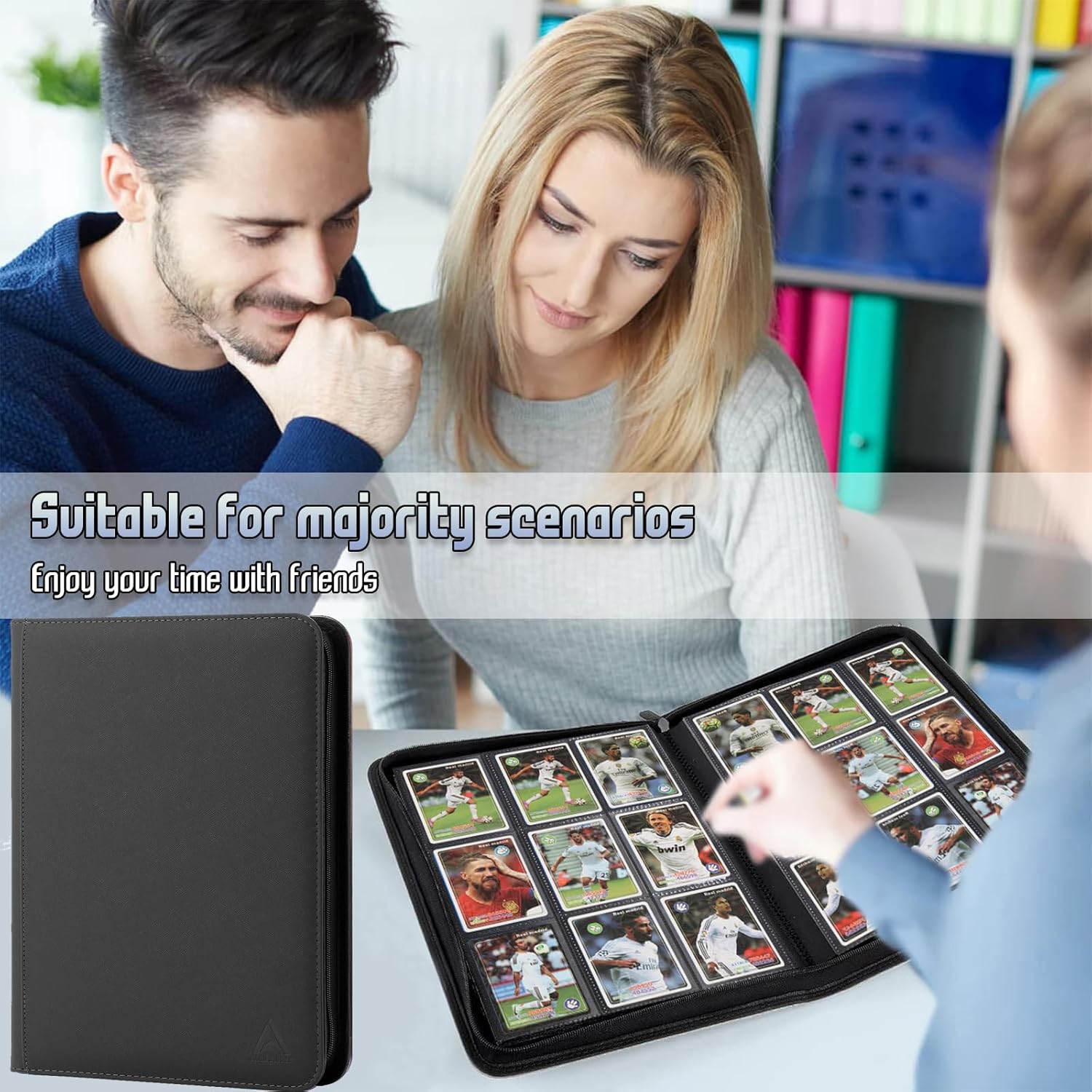 Thumbnail 3 de Arkeiliy Card Binder 9 Pocket: Double-Sided, 540-Card Capacity, Premium Zipper in Black