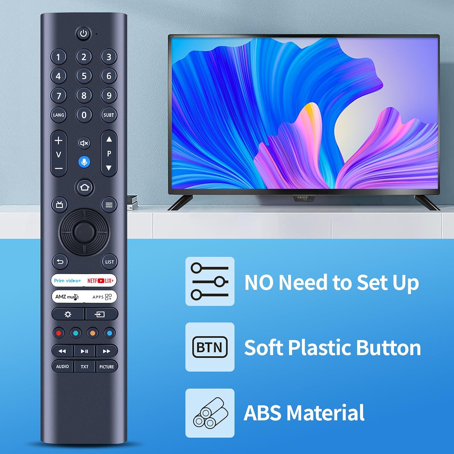 Detalle 2 de TCNOUMT CT-8576 Replacement IR Remote for Toshiba TVs