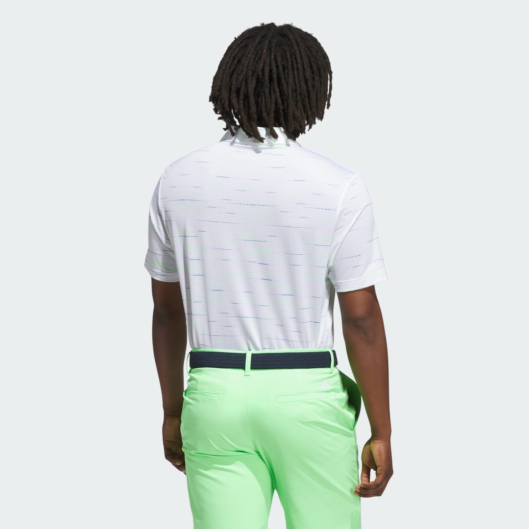 Thumbnail 1 de adidas Ultimate365 Mesh Glimmer Print Polo Shirt blanca