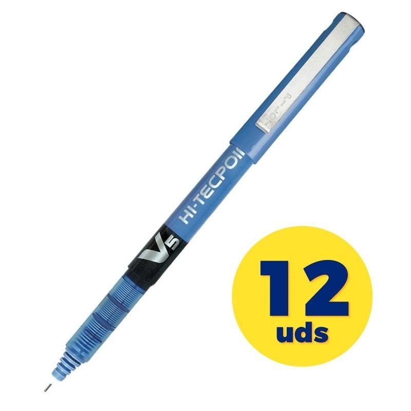 Thumbnail 1 de Pilot V5 caja de 12 rotuladores de tinta líquida azul con punta de 0,5 mm