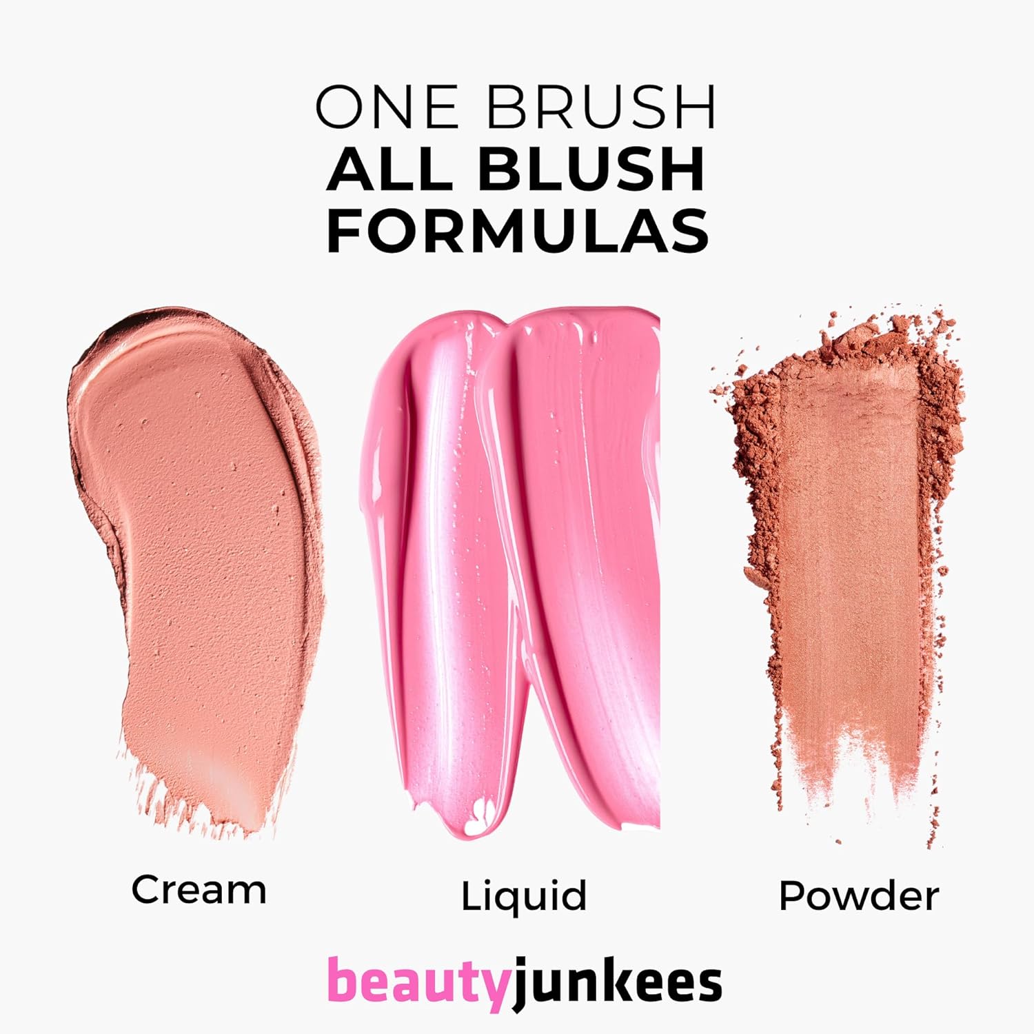 Detalle de Beauty Junkees Angled Blush Brush for Cream, Liquid & Powder Makeup