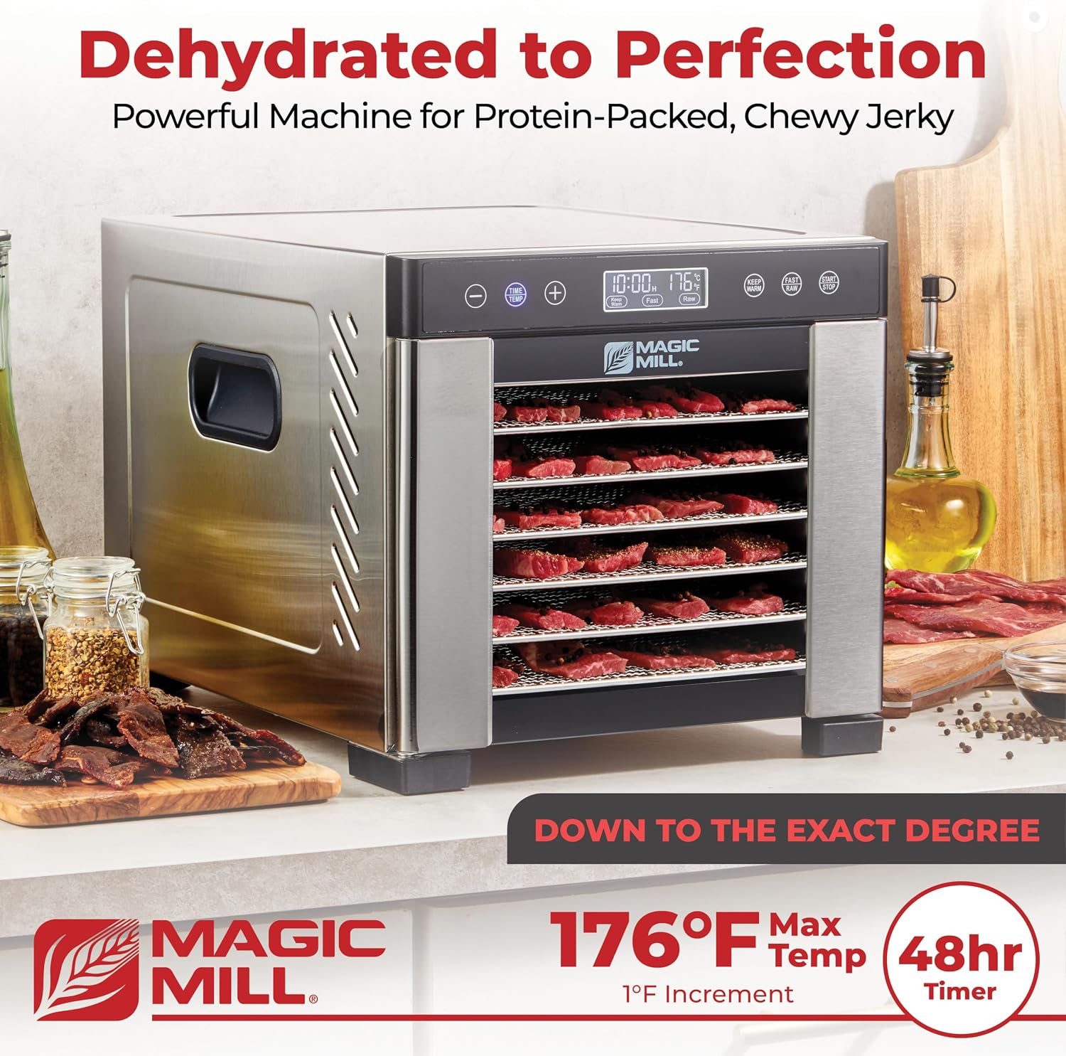 Detalle 2 de Magic Mill Food Dehydrator with Stainless Steel Trays