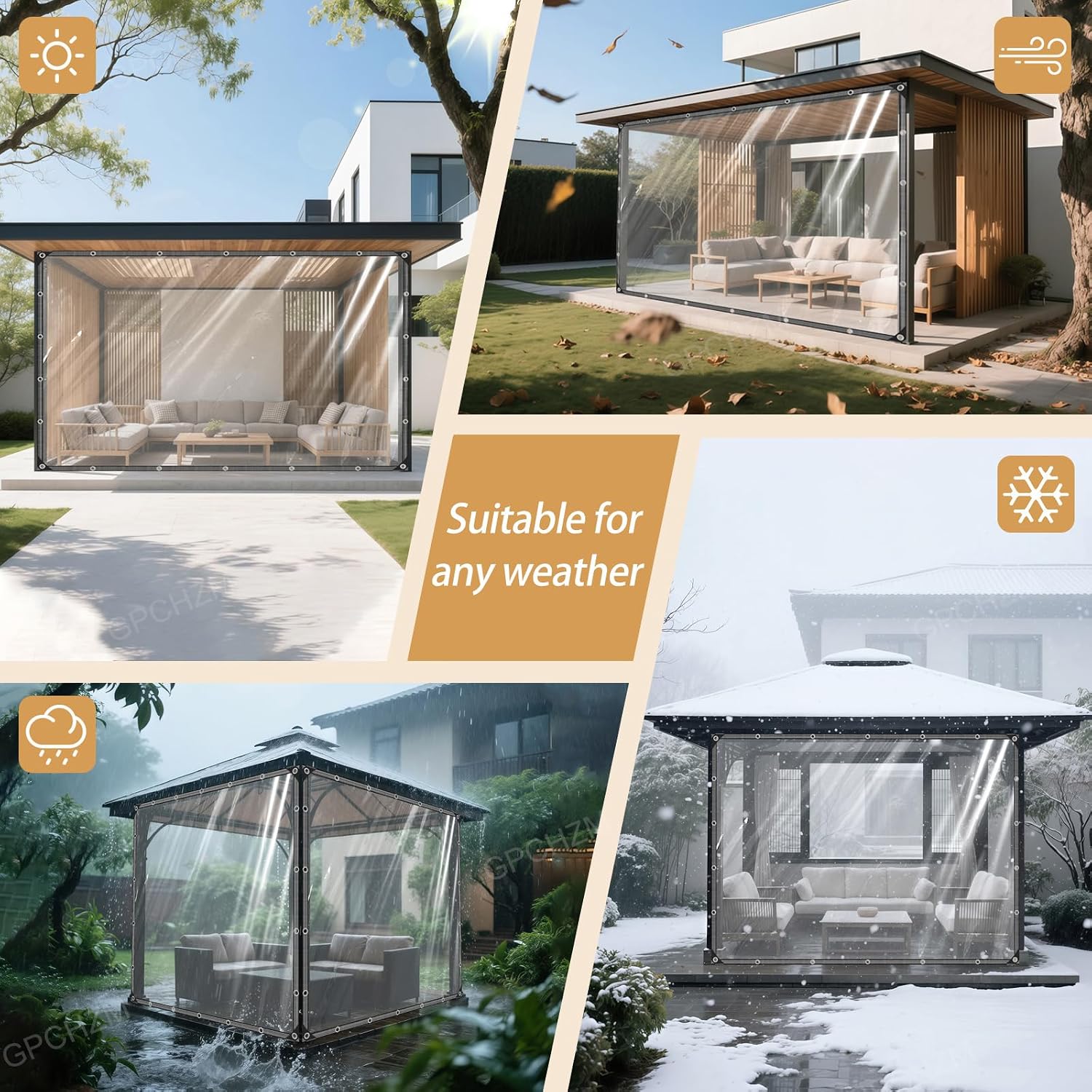 Thumbnail 5 de Clear Tarpaulin PVC 3m x 4m