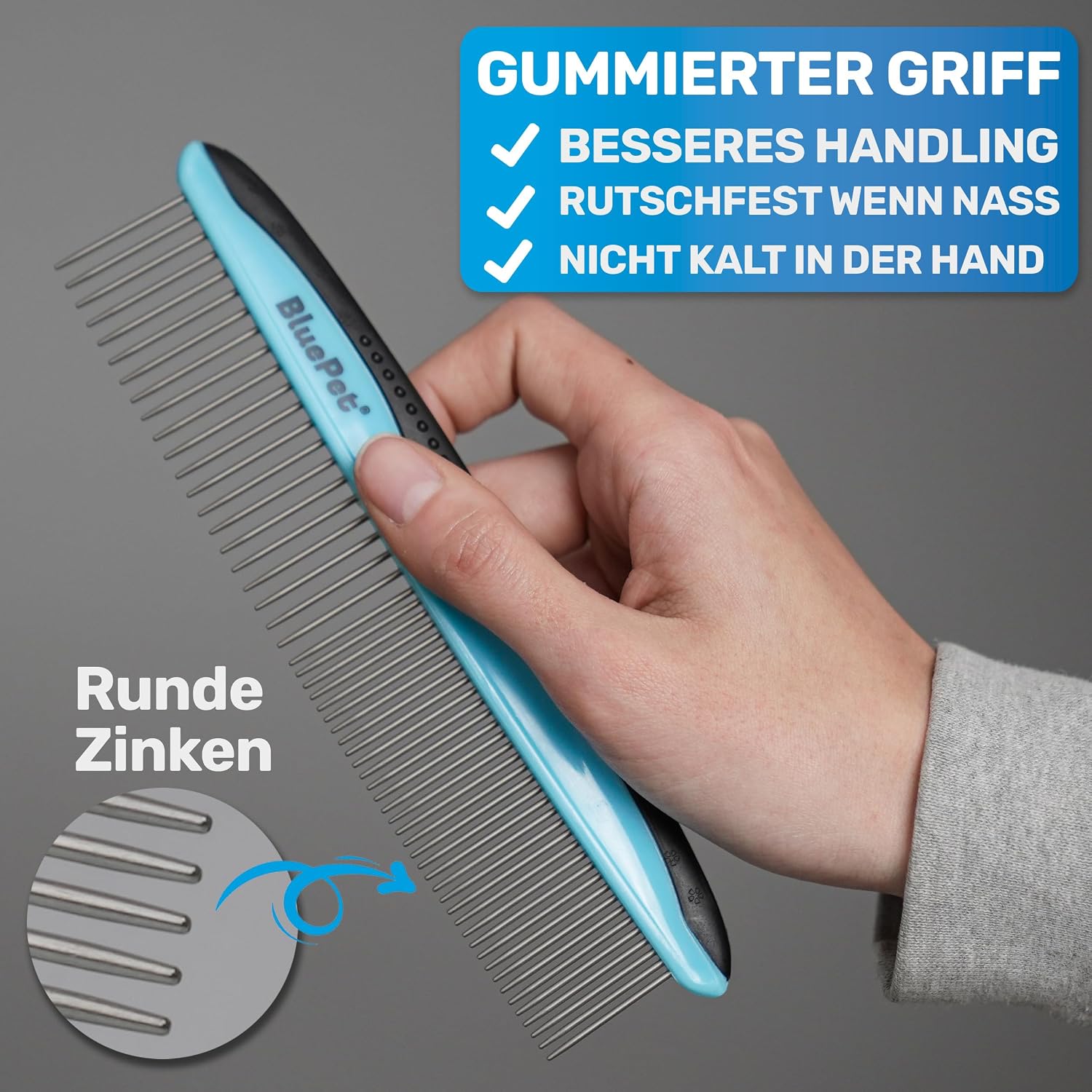 Thumbnail 4 de BluePet Profi 17cm Hundekamm Katzenkamm