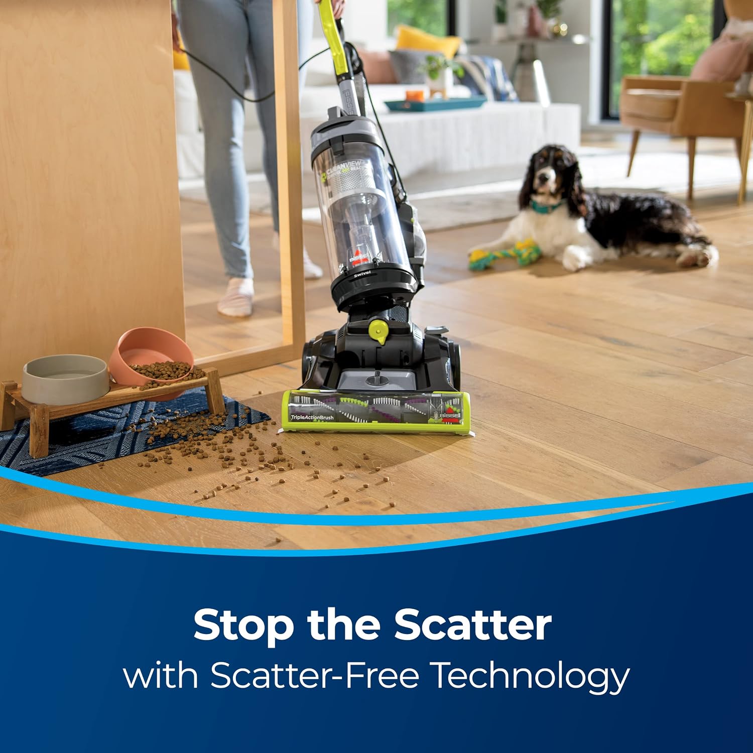 Detalle de BISSELL CleanView Swivel Pet 3198B Upright Vacuum with Triple Action Brush Roll
