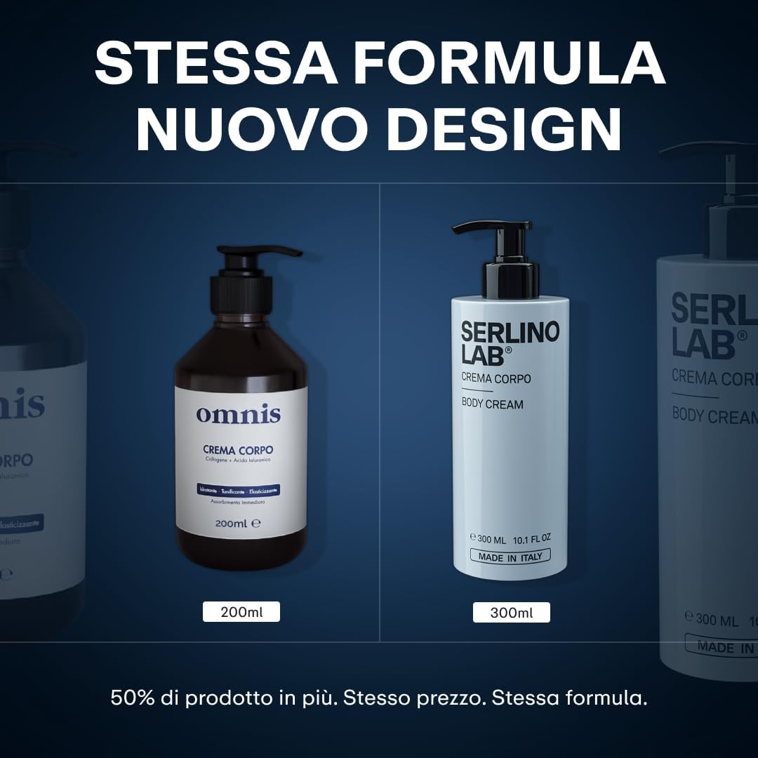 Detalle de SERLINO LAB Crema Corpo Uomo: crema anti-età con collagene e acido ialuronico