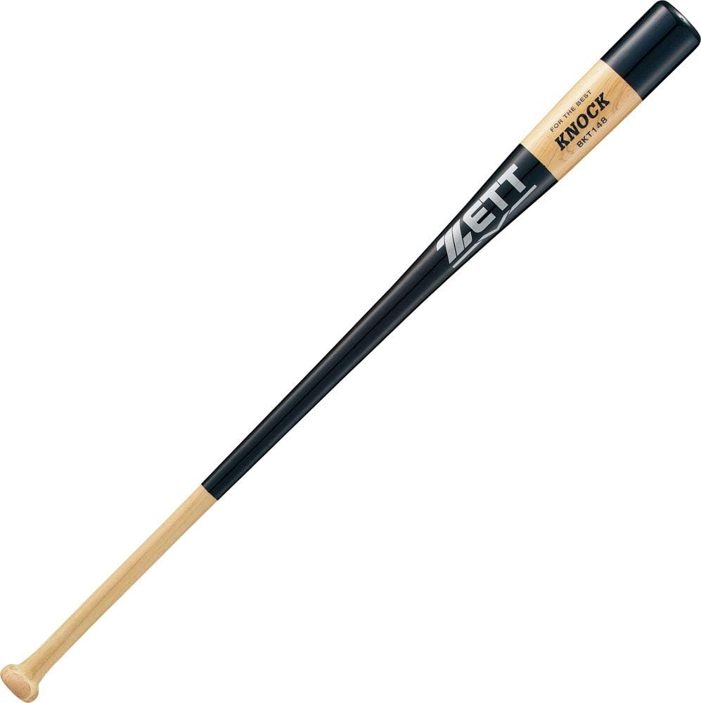 Detalle de ゼット BKT148 硬式・軟式野球用 木製ノックバット 91cm・ネイビー