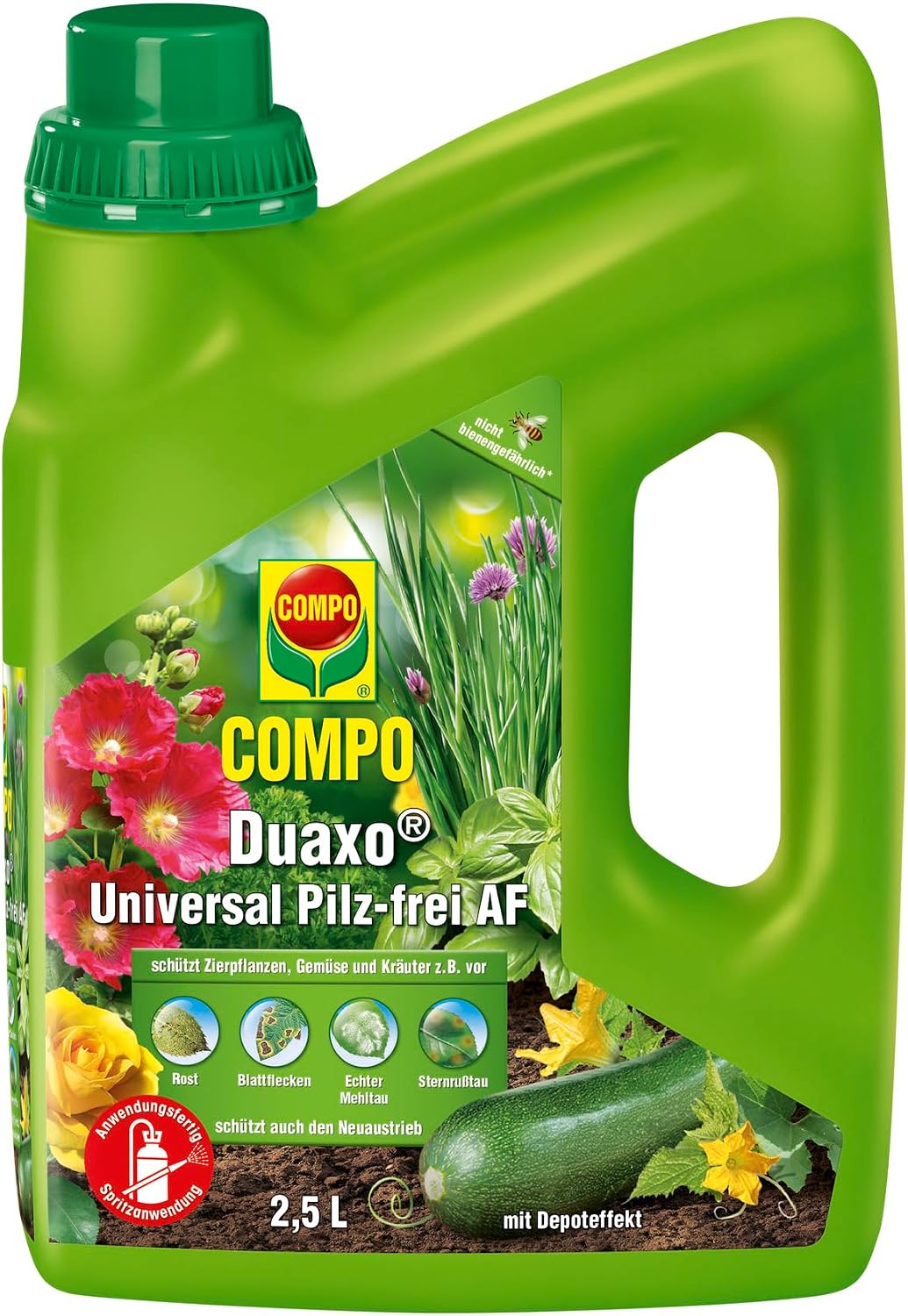 Detalle 2 de Compo Duaxo Universal Pilz-frei AF – Anwendungsfertiges Fungizid-Spray für Zierpflanzen, Kräuter und Gemüse (750 ml)