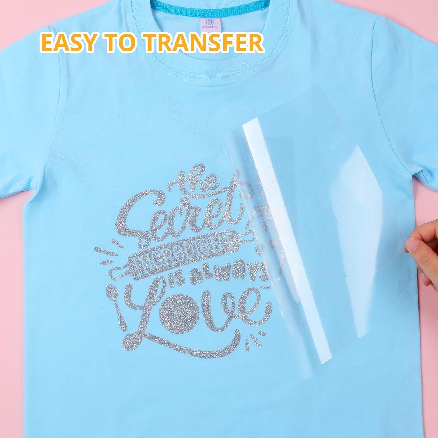 Detalle 1 de HTVRONT Gold Glitter Heat Transfer Vinyl 30.5x152cm