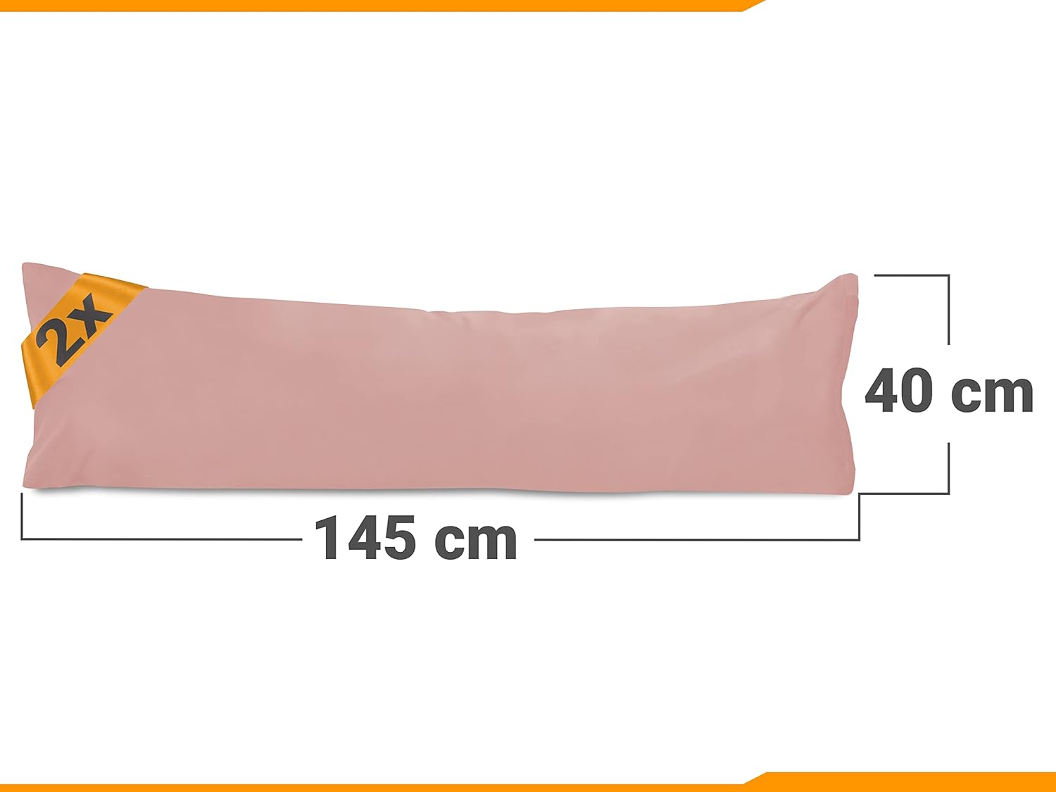 Thumbnail 2 de Housse de Coussin npluseins 40x145 – Lot de 2 en coton jersey, Altrosa