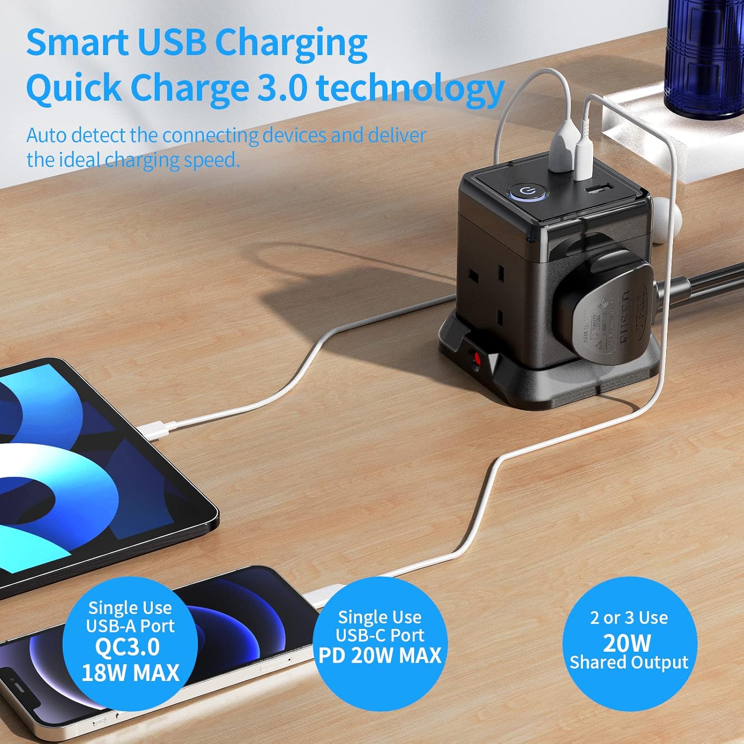 Thumbnail 3 de Hulker Cube USB C Extension Lead 20W PD