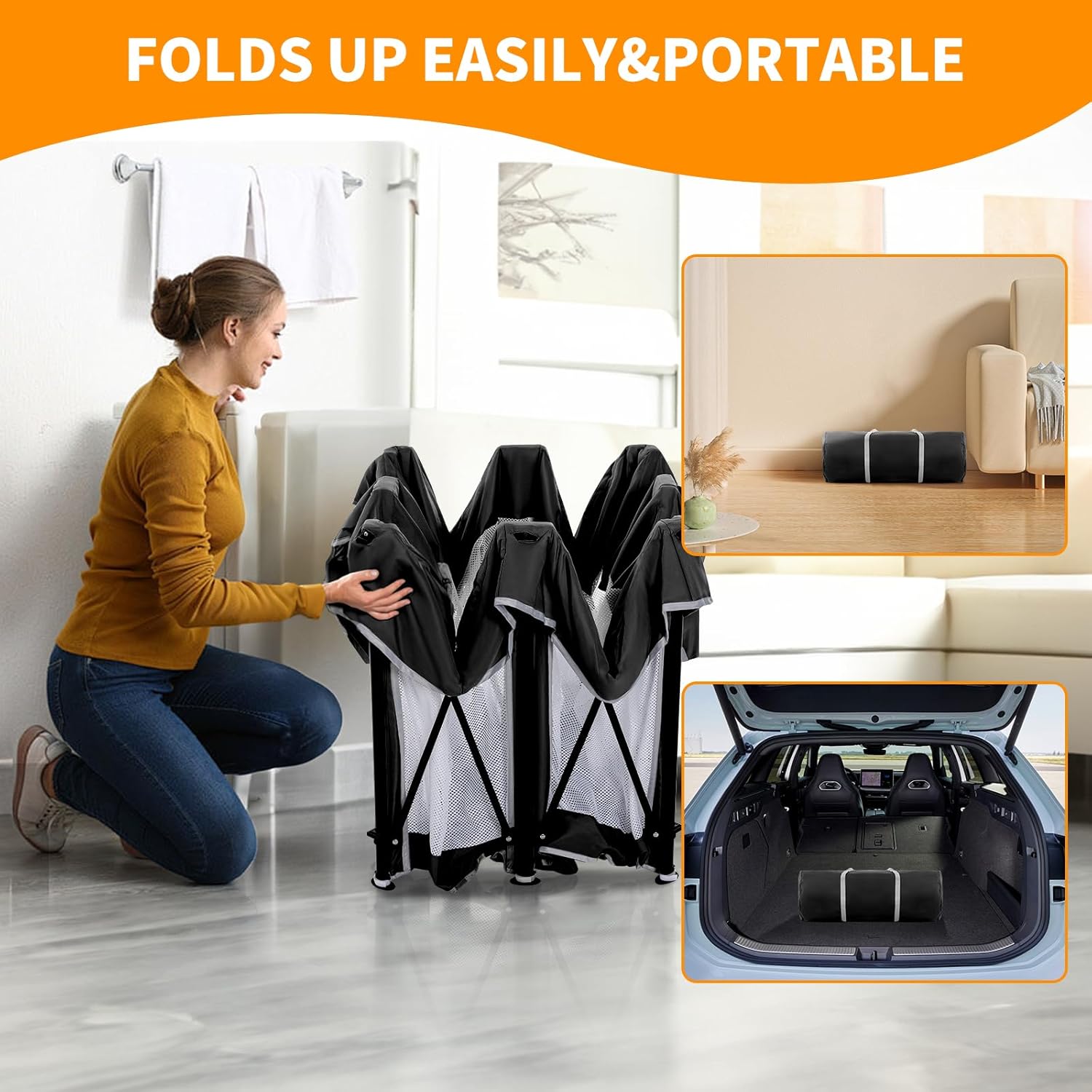 Thumbnail 5 de Lexixi Foldable Baby Playpen 50"x50"