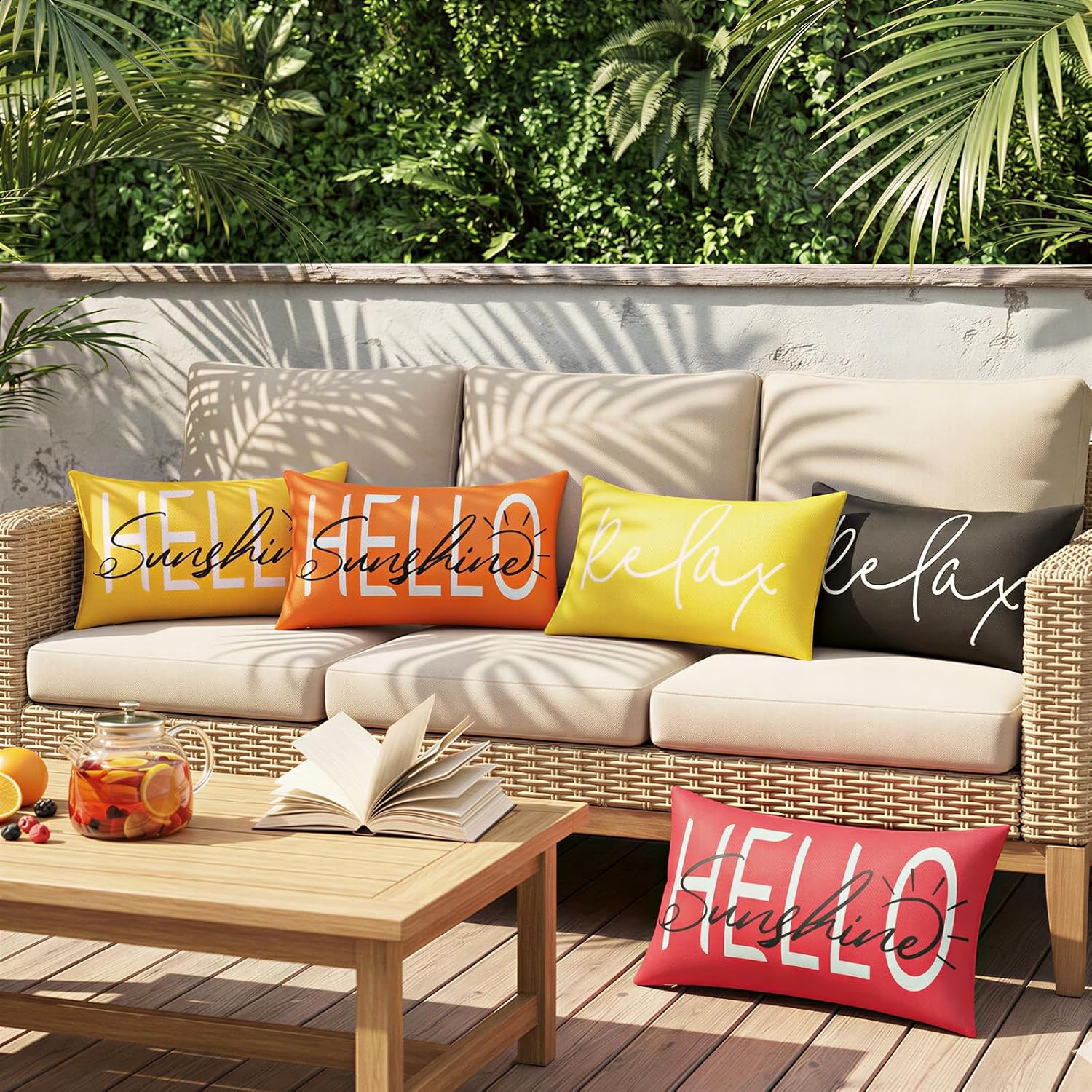 Thumbnail 6 de Lewondr Outdoor Pillow Covers, 12×20 in