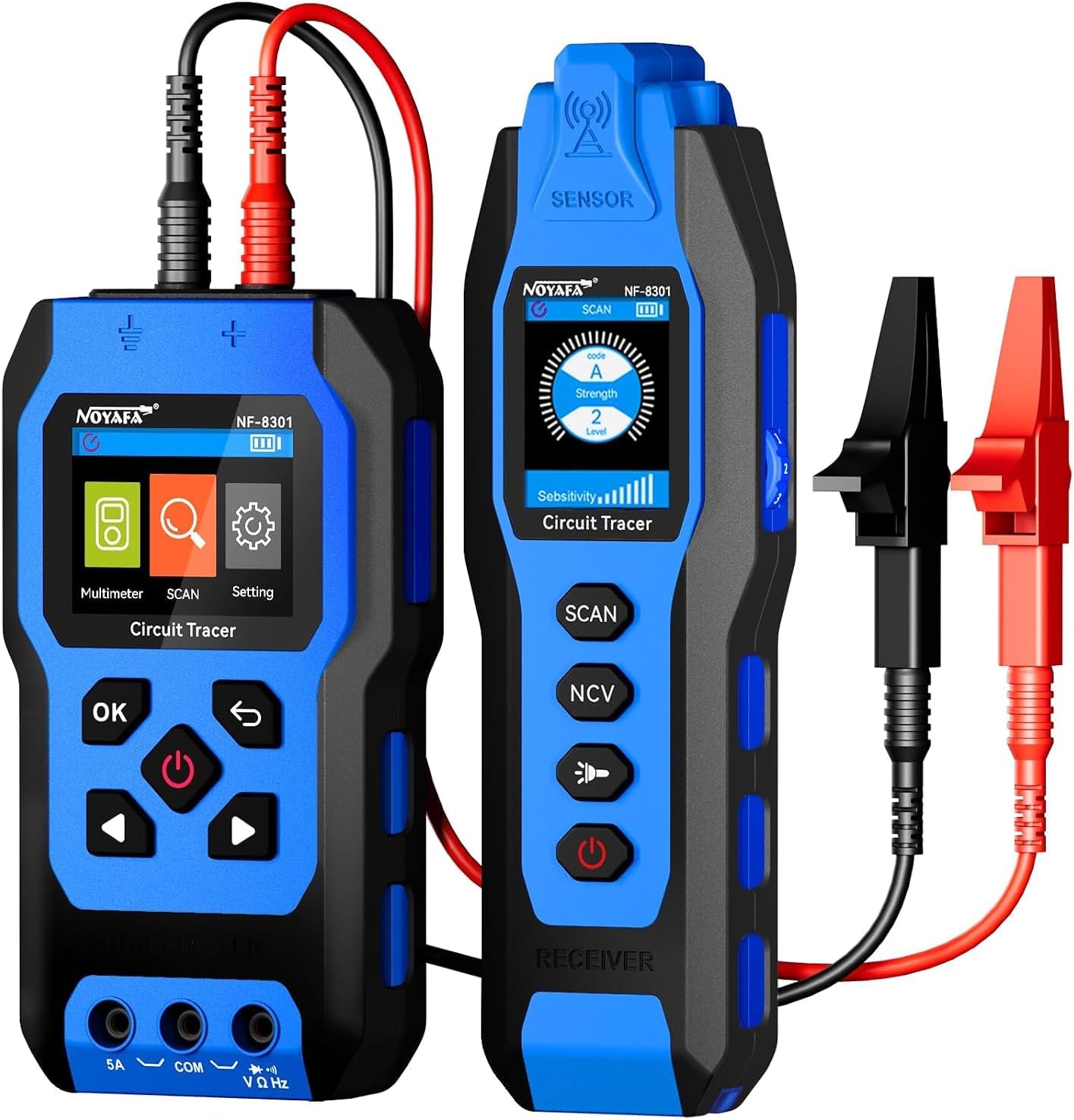 Detalle de NOYAFA NF-8301 地中ケーブル探知器 マルチメーター搭載・充電式