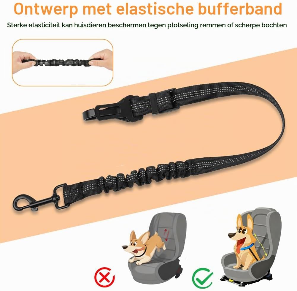Thumbnail 6 de OSDUE P-CWAQDTW250926-FBA autogordel voor honden, verstelbaar 70-90 cm