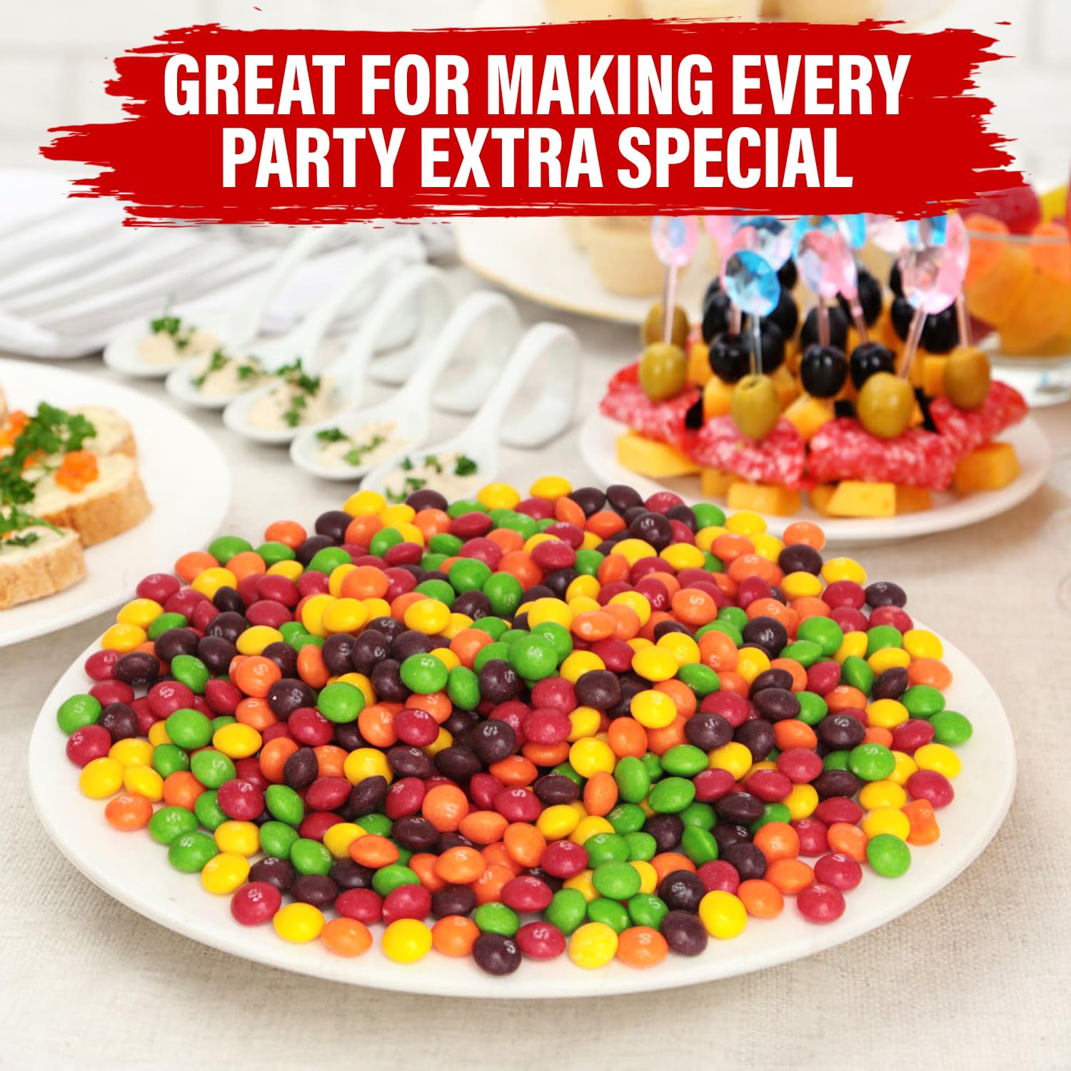 Detalle de Jumblet ChewySkittles Original Chewy Candy, 4 lb Rainbow Bulk Bag