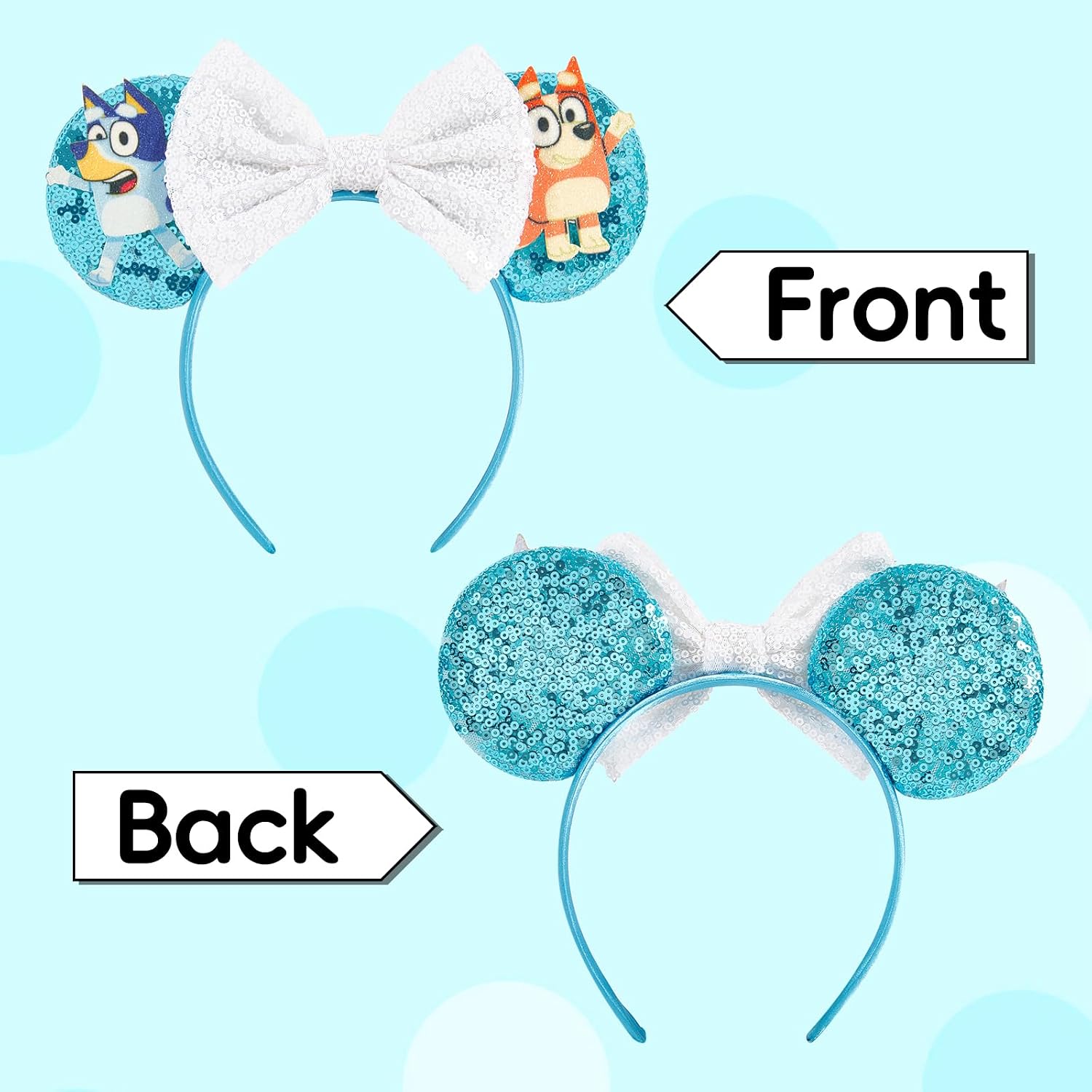 Detalle 2 de YUNISS Sparkly Mouse Ear Headband for Cosplay, Parties, and Dress-Up