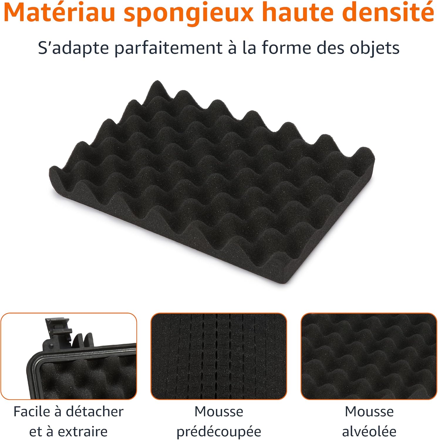 Detalle de Amazon Basics Petite étui rigide portable étanche antichoc pour caméra, drones et accessoires (30,7 x 27 x 14,2 cm) noir