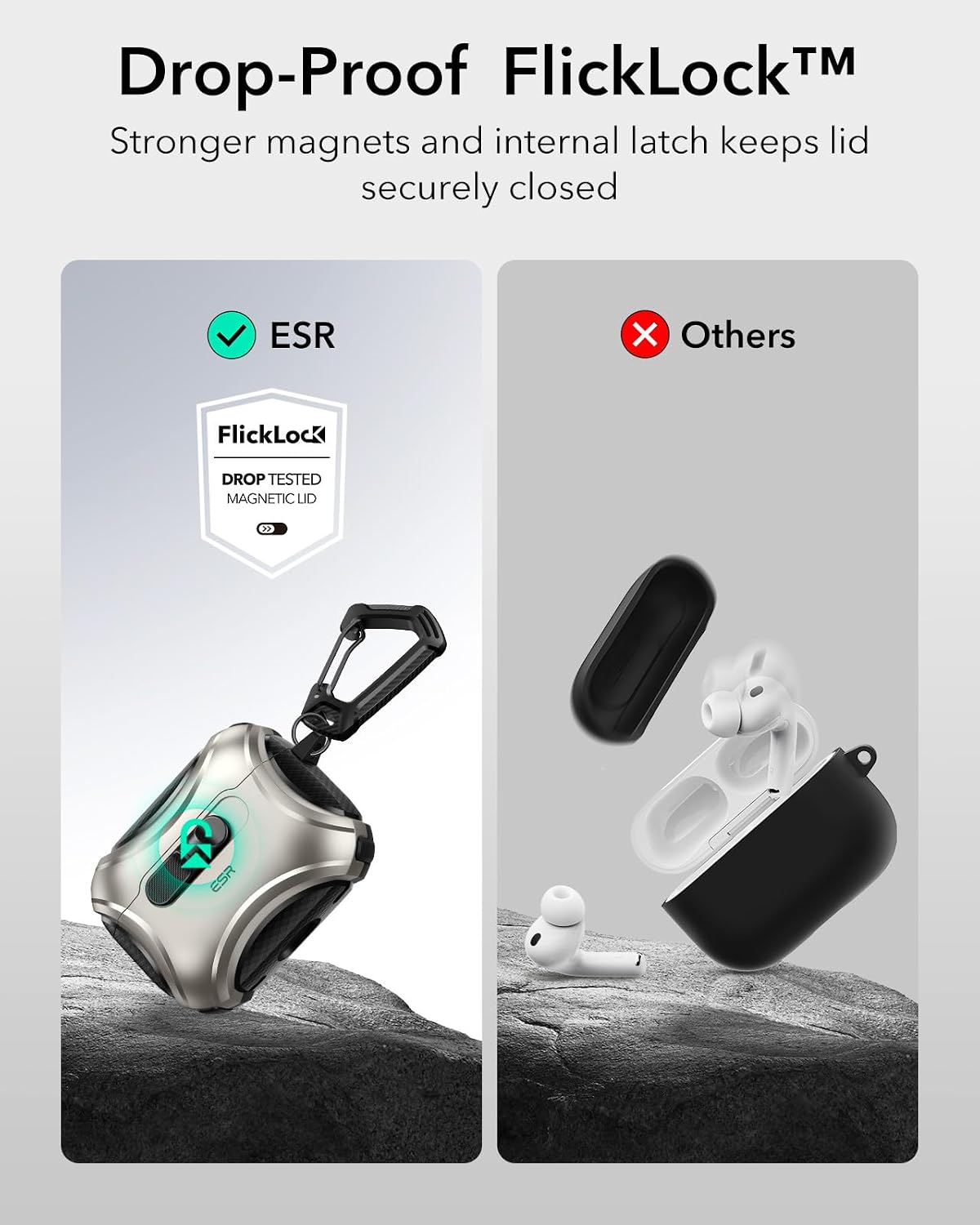 Detalle 2 de ESR AirPods Pro 3 Case MagSafe, Drop-Proof 2025