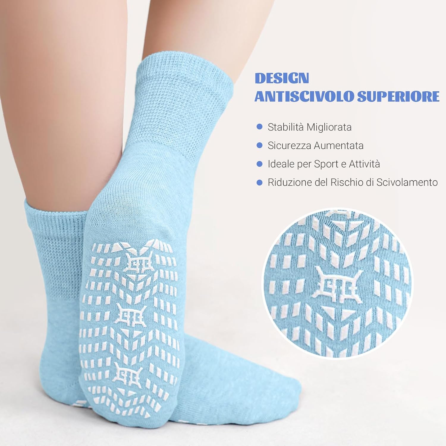 Detalle 2 de PUTUO Calze Antiscivolo Donna 85% Cotone