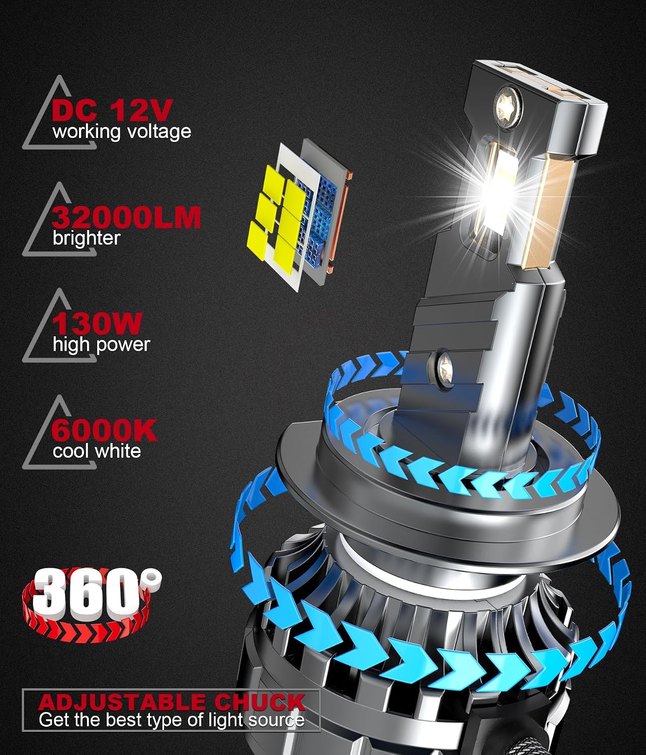 Thumbnail 6 de Tongruiting H7 LED 130W 32000LM 6000K