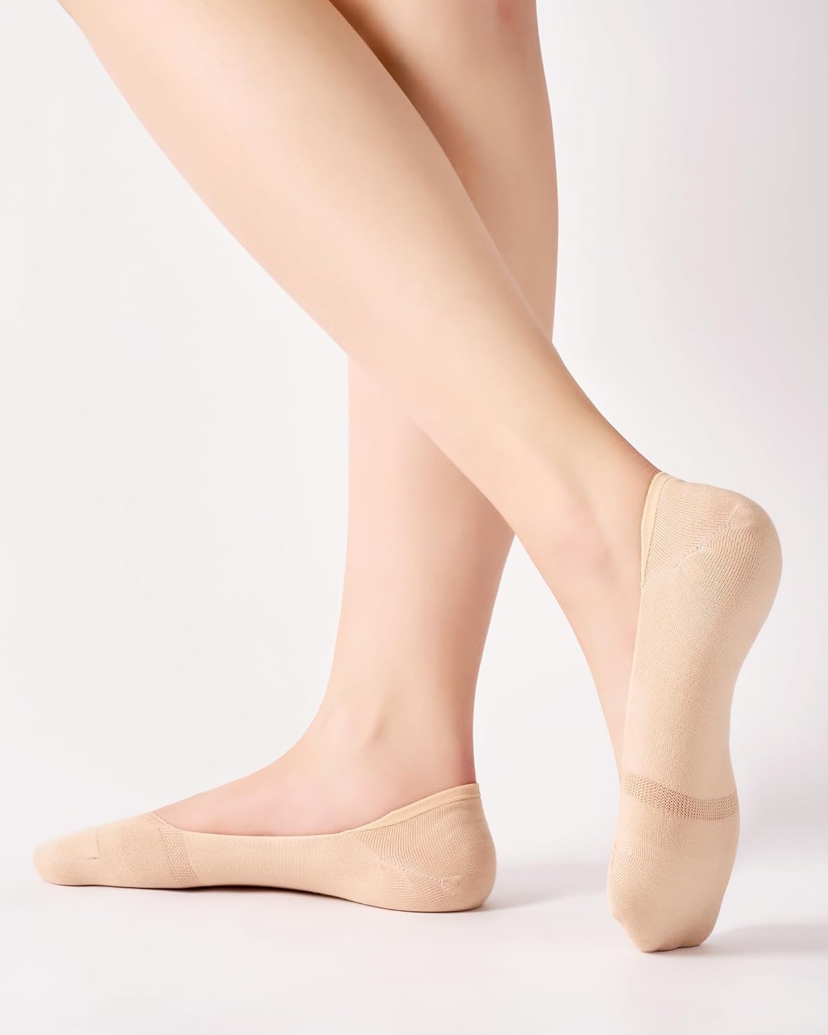 Detalle 2 de inaWarm Fantasmini Donna invisibili in bambù e cotone (8 paia) con antiscivolo in silicone