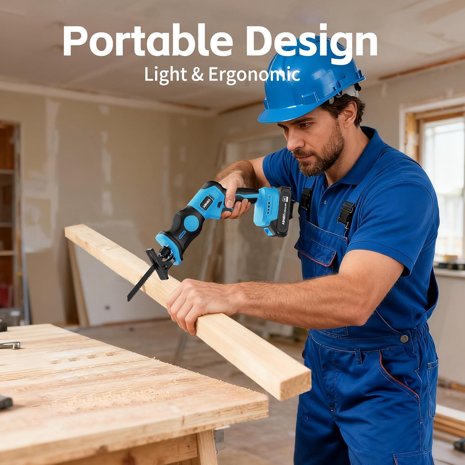 Thumbnail 6 de ABNBO 20V Brushless Cordless Reciprocating Saw Kit with Tool-Free Blade Change (2 x 2.0Ah batteries)