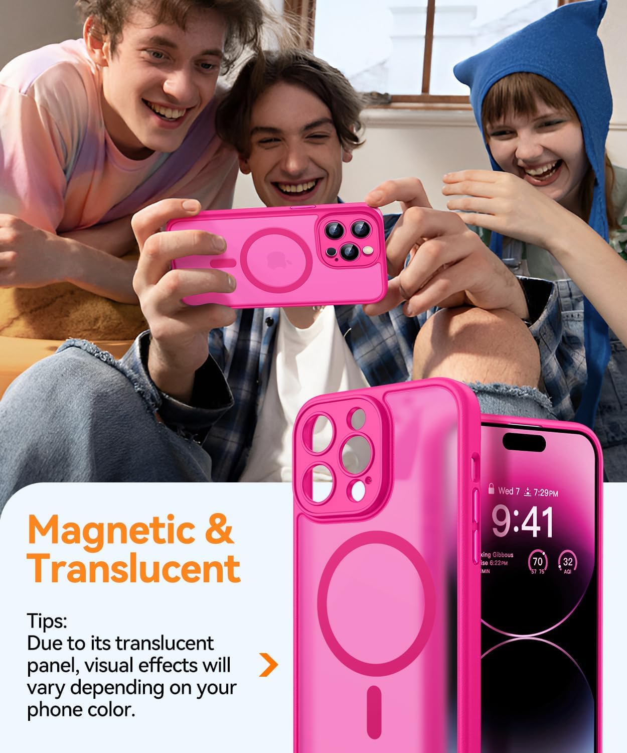 Detalle de CANSHN Magnetic iPhone 14 Pro Max Case 6.7