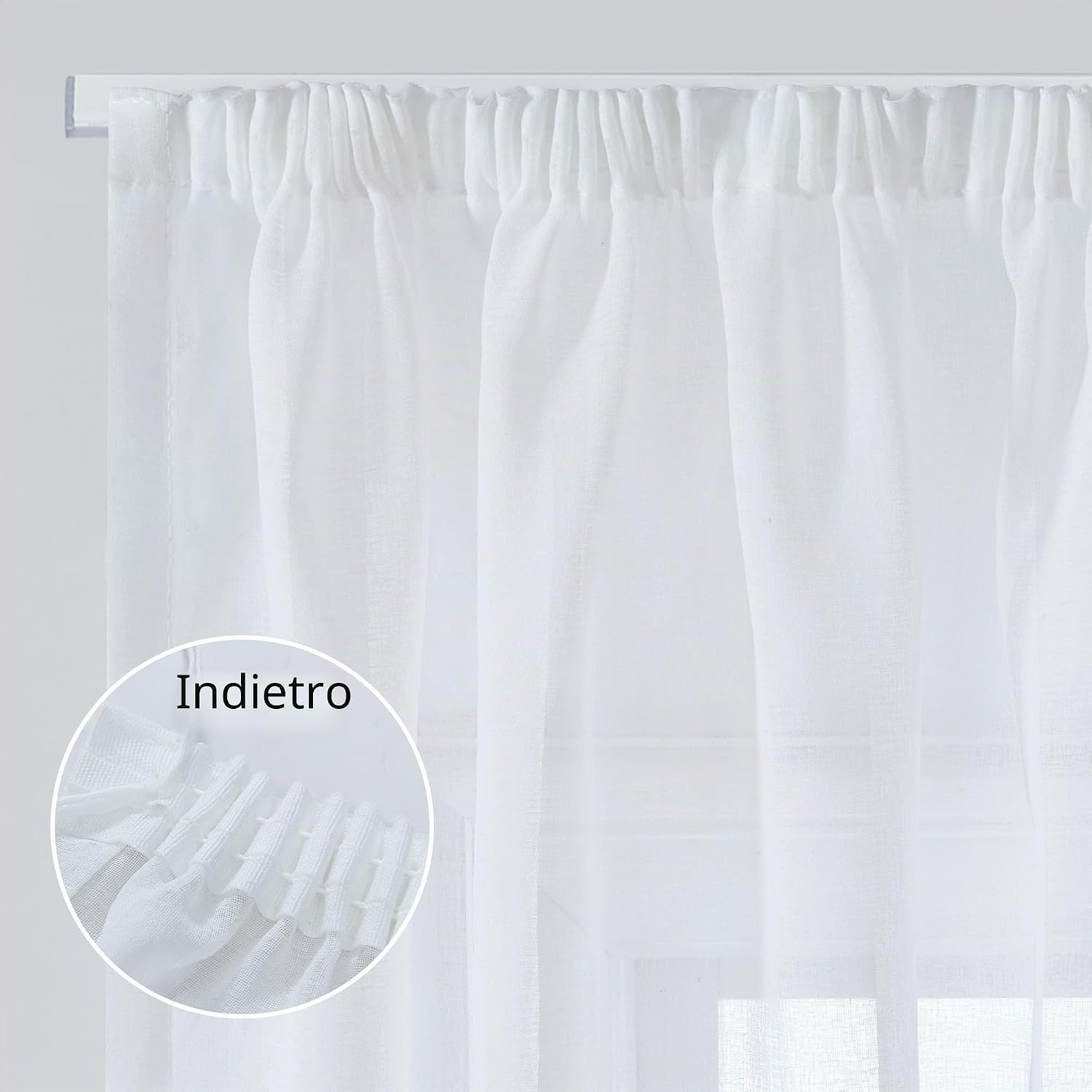 Detalle de Deconovo Tende Voile 140x138 cm 🪟