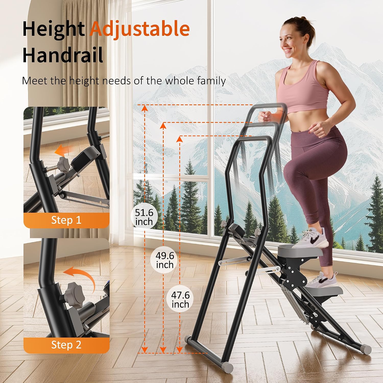 Detalle 1 de MOMODA Md-st100 Folding Vertical Climber Stair Stepper with Adjustable Resistance