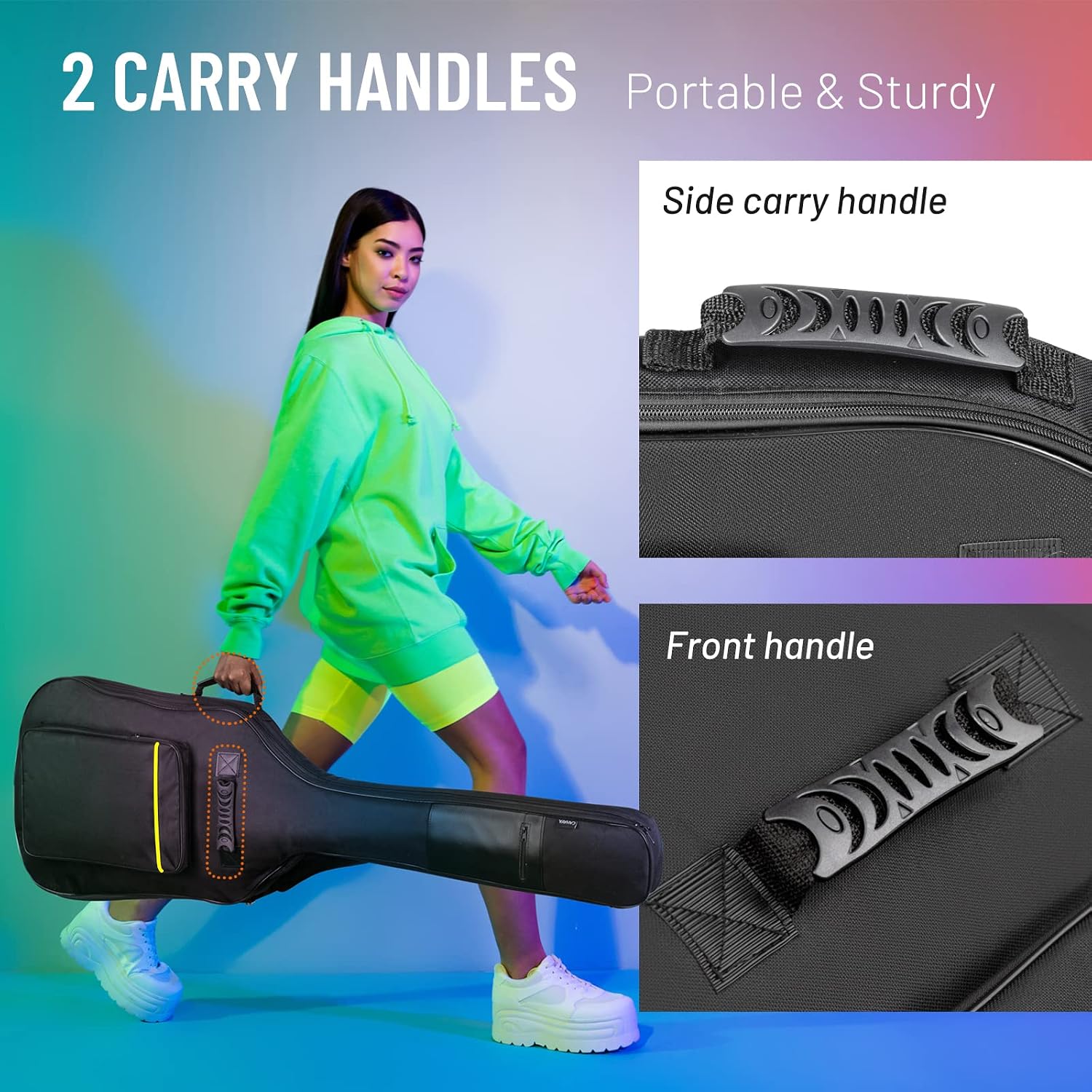 Thumbnail 3 de CAHAYA US-CGB0222 Bass Guitar Gig Bag, 0.3-Inch Padding, Backpack Straps
