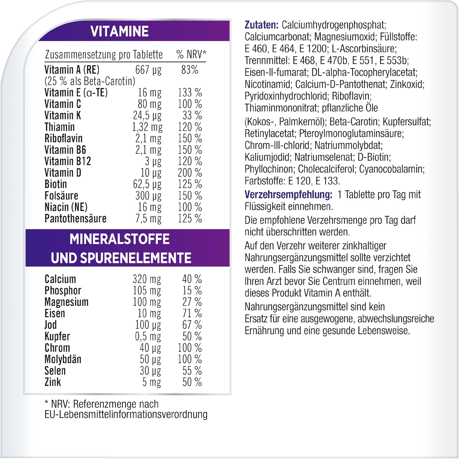 Thumbnail 5 de Centrum Für Sie 60 St. Multivitamin 💊