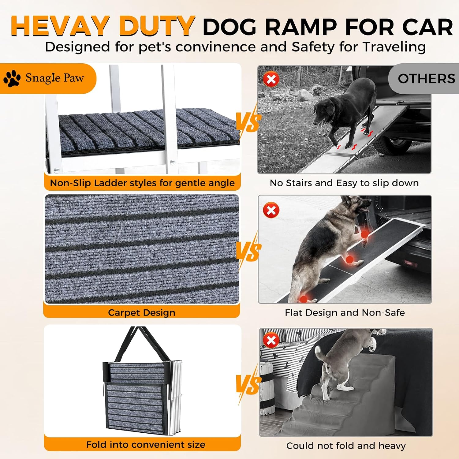 Thumbnail 5 de Snagle Paw Extra Wide Dog Ramp 51cm