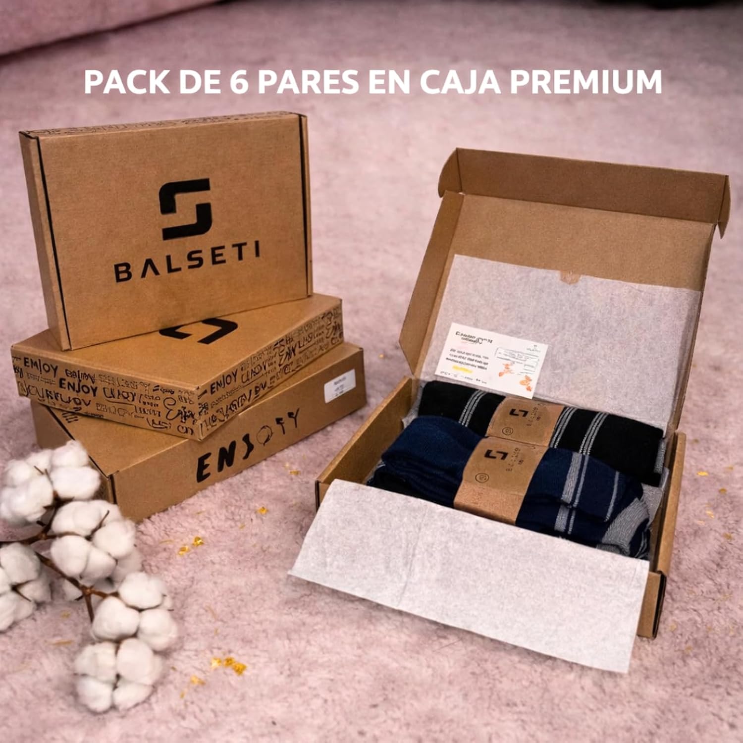 Thumbnail 4 de Balseti Calcetines media caña 6 pares