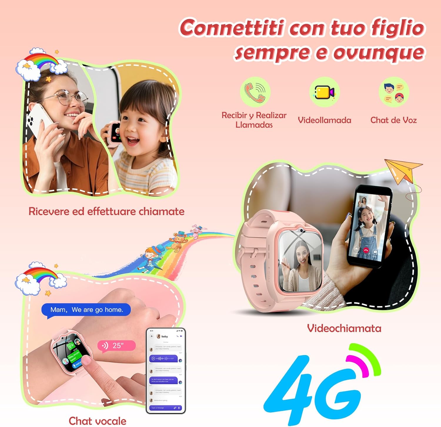 Thumbnail 2 de Baolubao 4G Smartwatch Bambini — Orologio 1.75" con videochiamate, GPS e SOS
