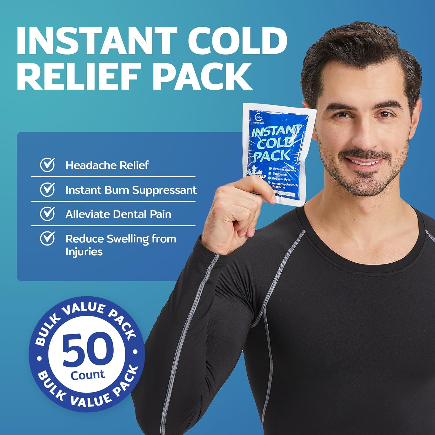 Thumbnail 1 de Instant Ice Pack disposable cold packs (15 x 11.5 cm) – 50 pack for injuries