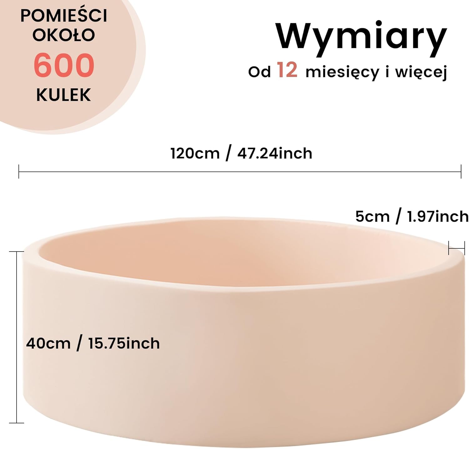 Thumbnail 1 de Bällebad Baby aus Schaumstoff 80 × 30 cm – Kinder-Bällerbad rund ab 1 Jahr, grün (ohne Bälle)