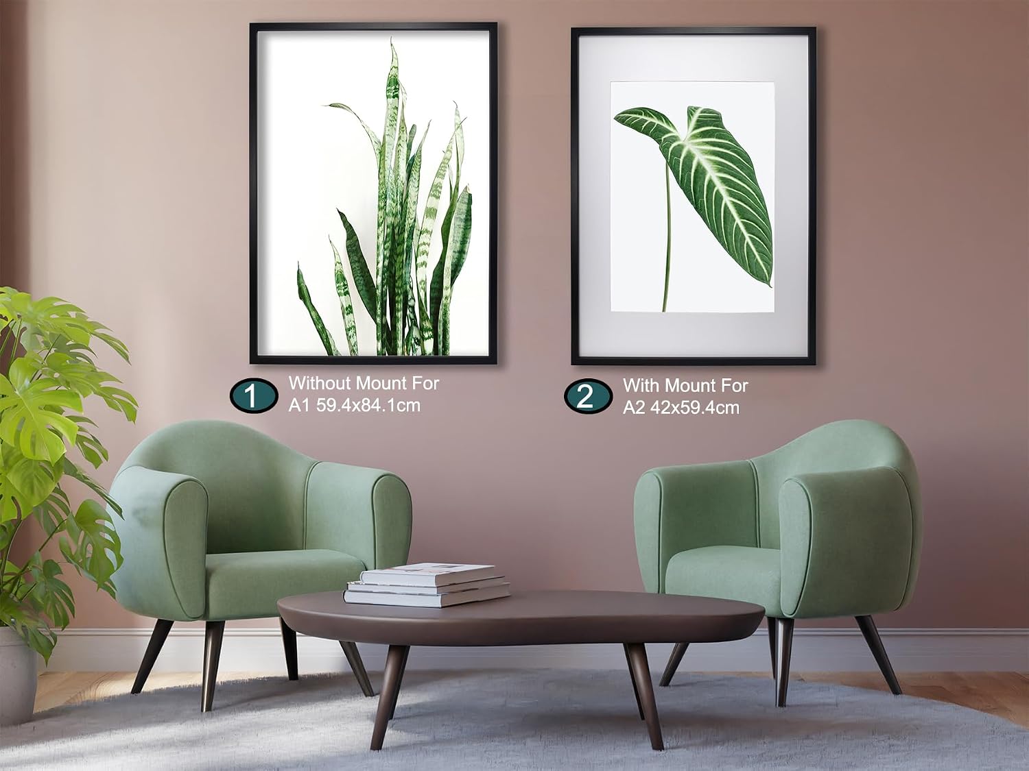 Detalle de A1 Black Picture Frame Set of 3 for A2 Posters 🖼