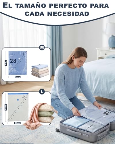 Thumbnail 1 de Raplink Bolsas Vacío Ropa con Bomba Eléctrica (8 bolsos) para Viajes, Mudanzas y Almacenamiento