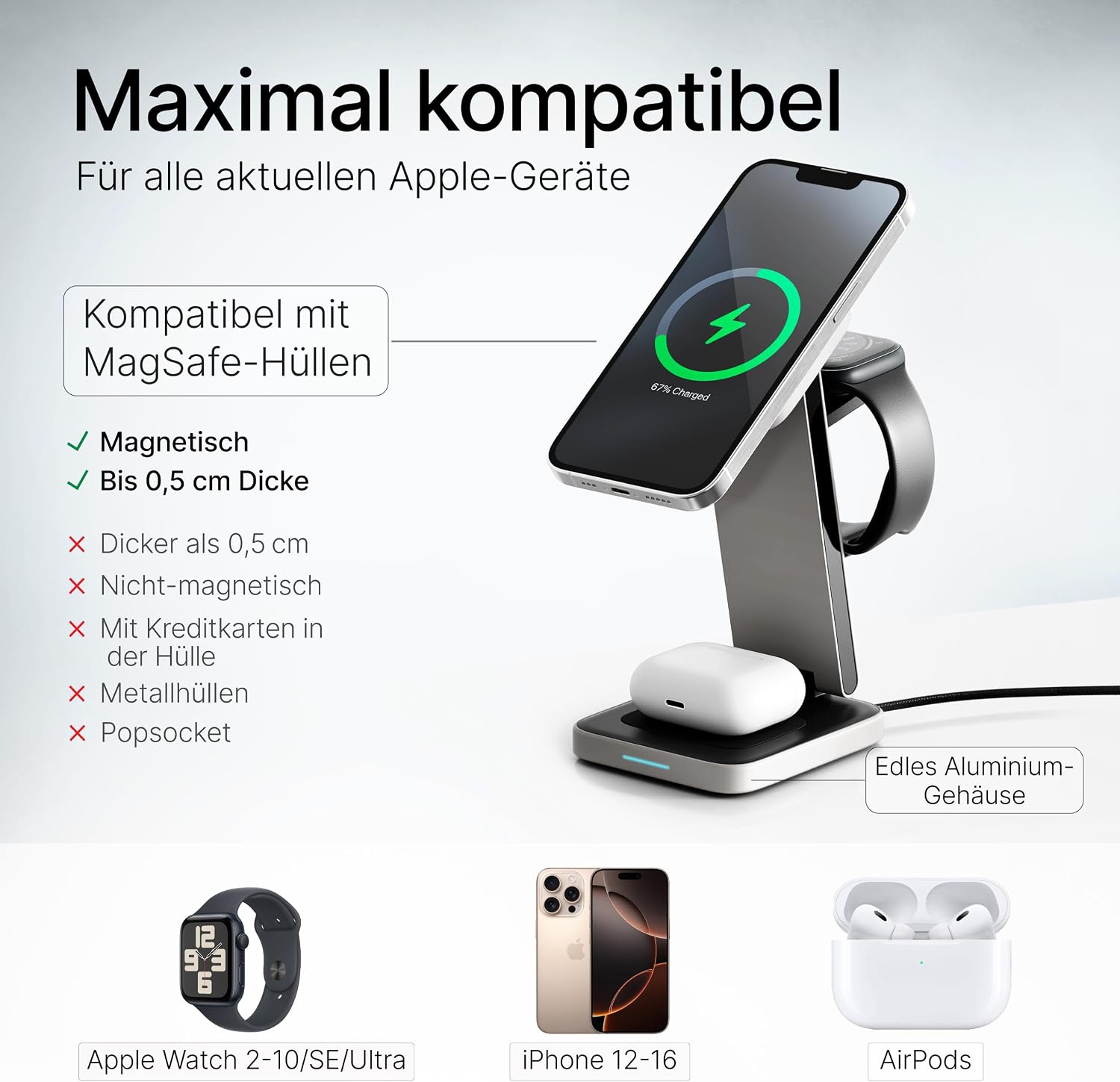 Thumbnail 6 de TEGLER 3-in-1 MagSafe Ladegerät