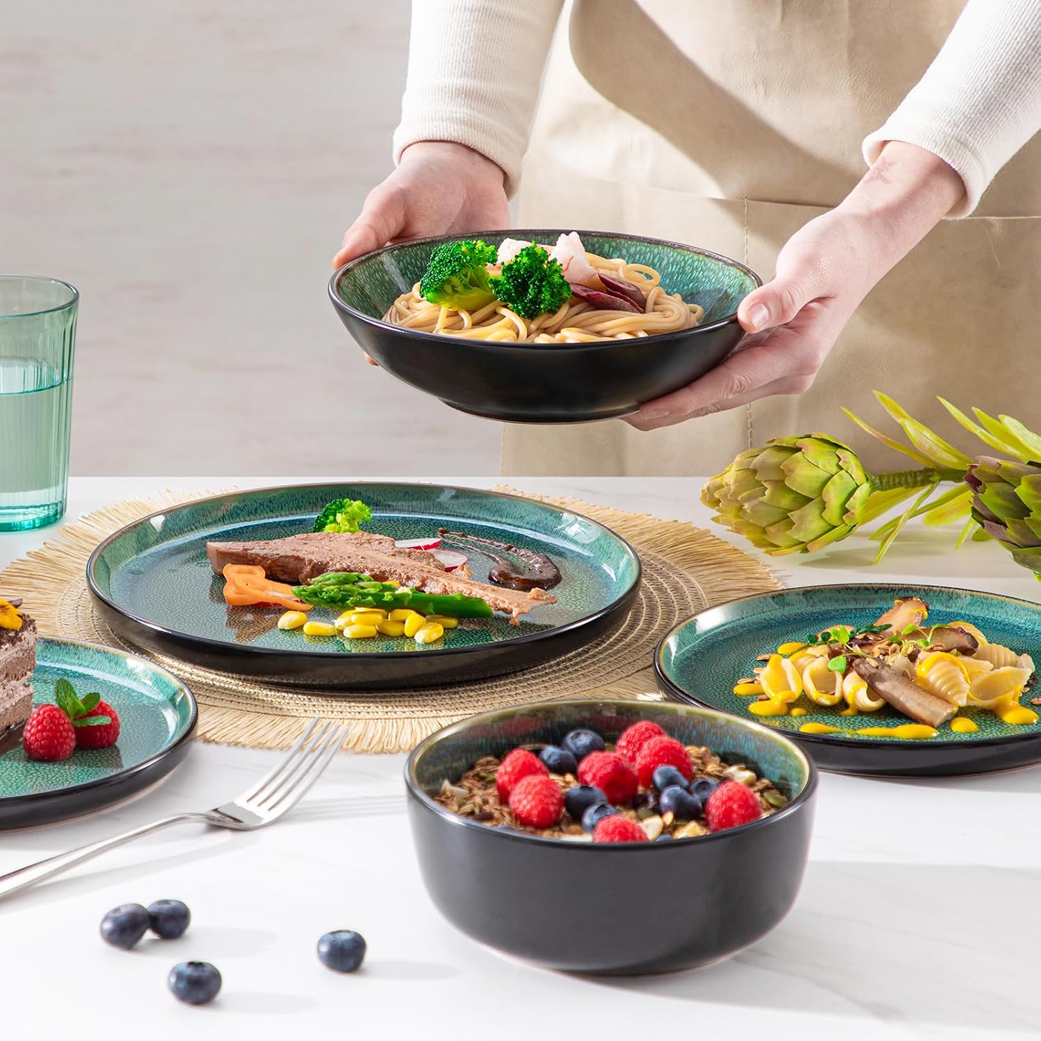 Thumbnail 4 de Vancasso 24 Piece Stoneware Dinner Set for 6 🌟
