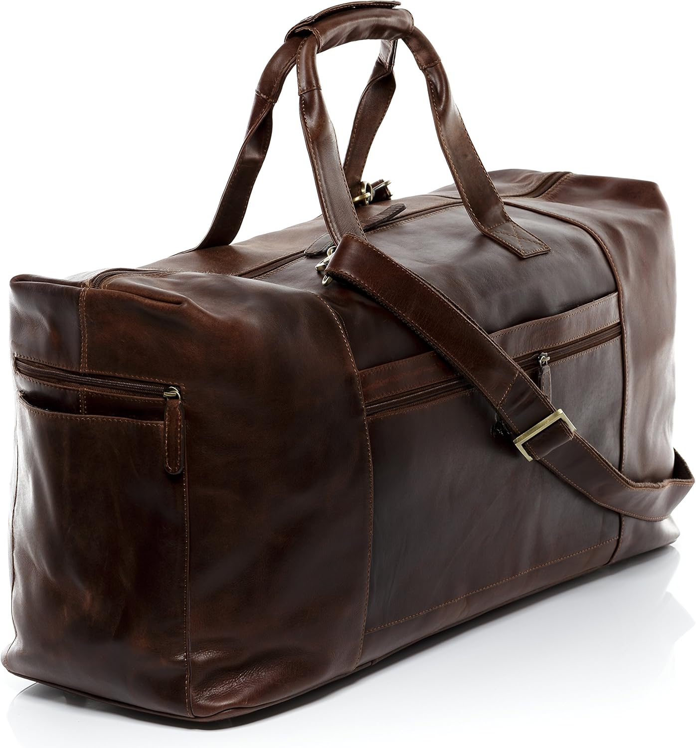 Detalle 2 de SID & VAIN Bristol XXL Real Leather Travel Bag Holdall