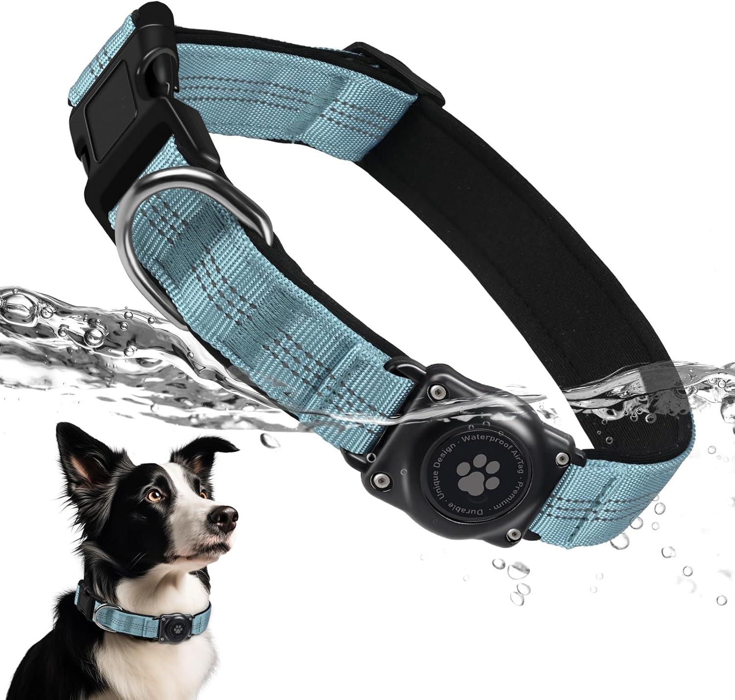 Furrigo Upgraded AirTag Dog Collar L