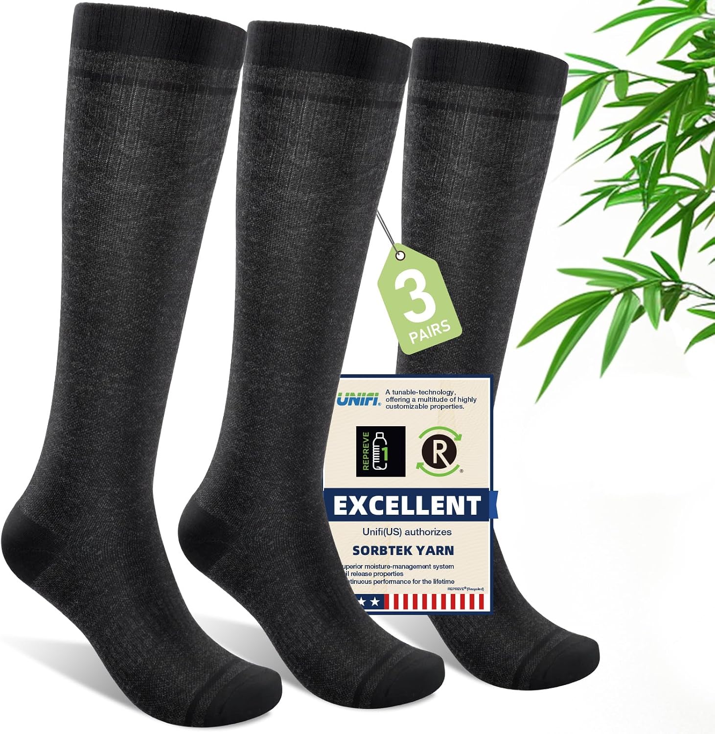 Detalle de Iambamboo Compression Socks, 15–20 mmHg
