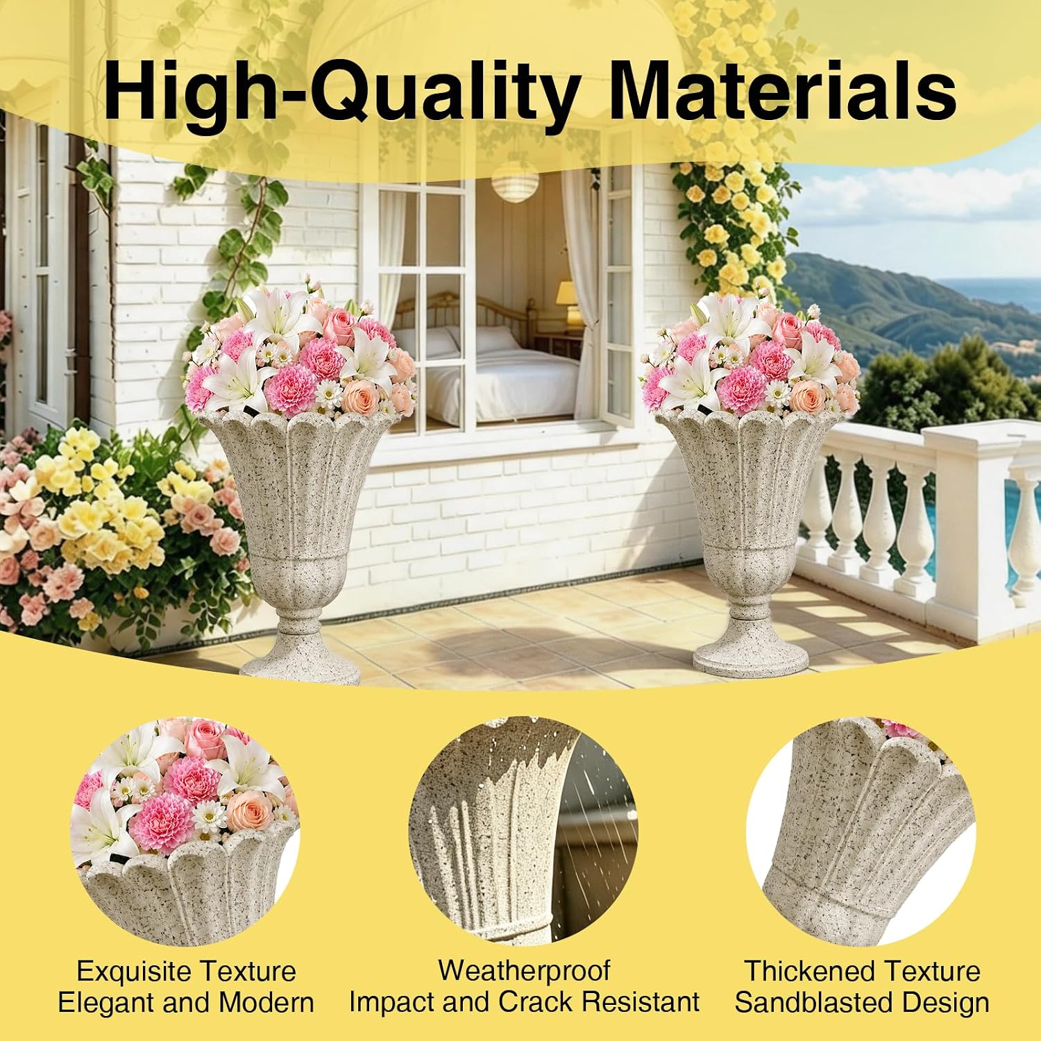 Detalle de NicBex Urn Planters, 23.62-Inch