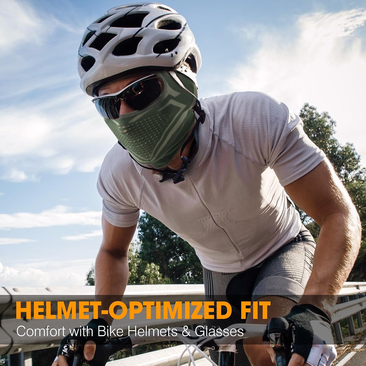 Detalle de WTACTFUL ademende bivakmuts voor onder de motorhelm, polyester-elastaan