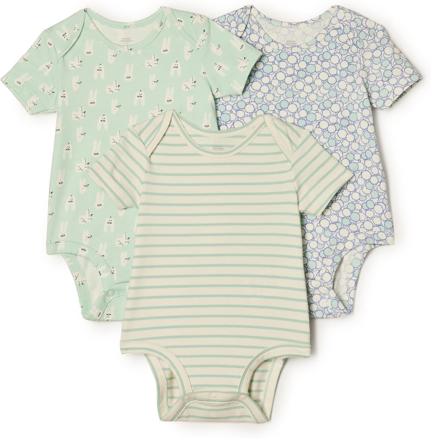 Detalle de Amazon Essentials x Sofia Grainge Unisex Baby Kurzärmliger Bodysuit im 3er-Pack