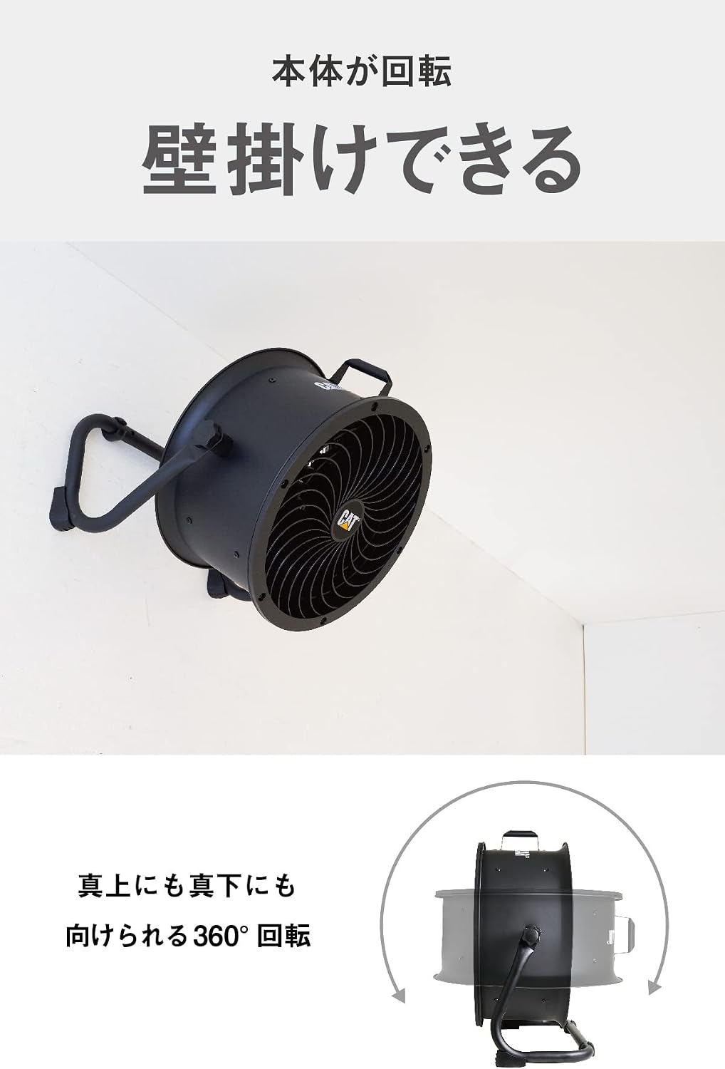Detalle de CAT EEMC-14ACBK 業務用サーキュレーター 35cm 4段階風量・床置き/壁掛け対応