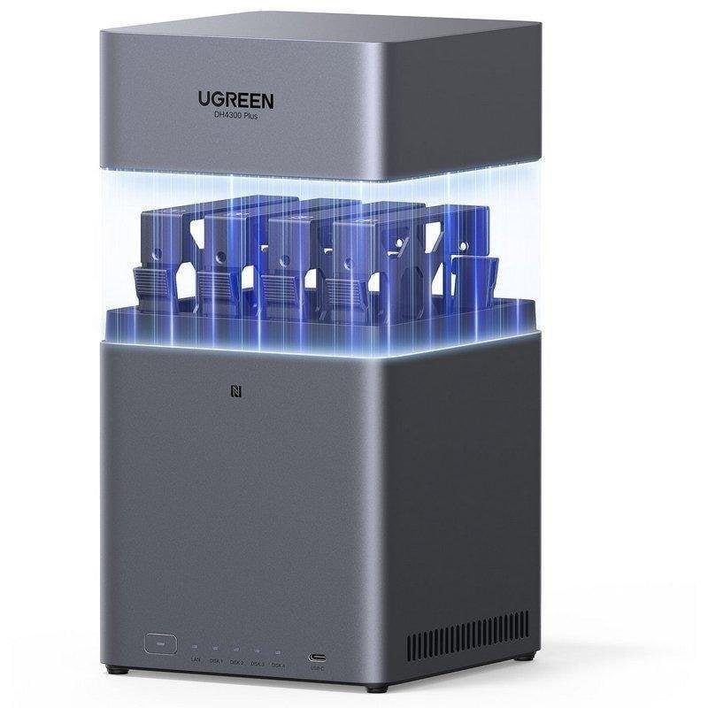Detalle 2 de UGreen DH4300 Plus: NAS de 4 bahías con 120 TB, 2,5 GbE, HDMI 4K y seguridad avanzada