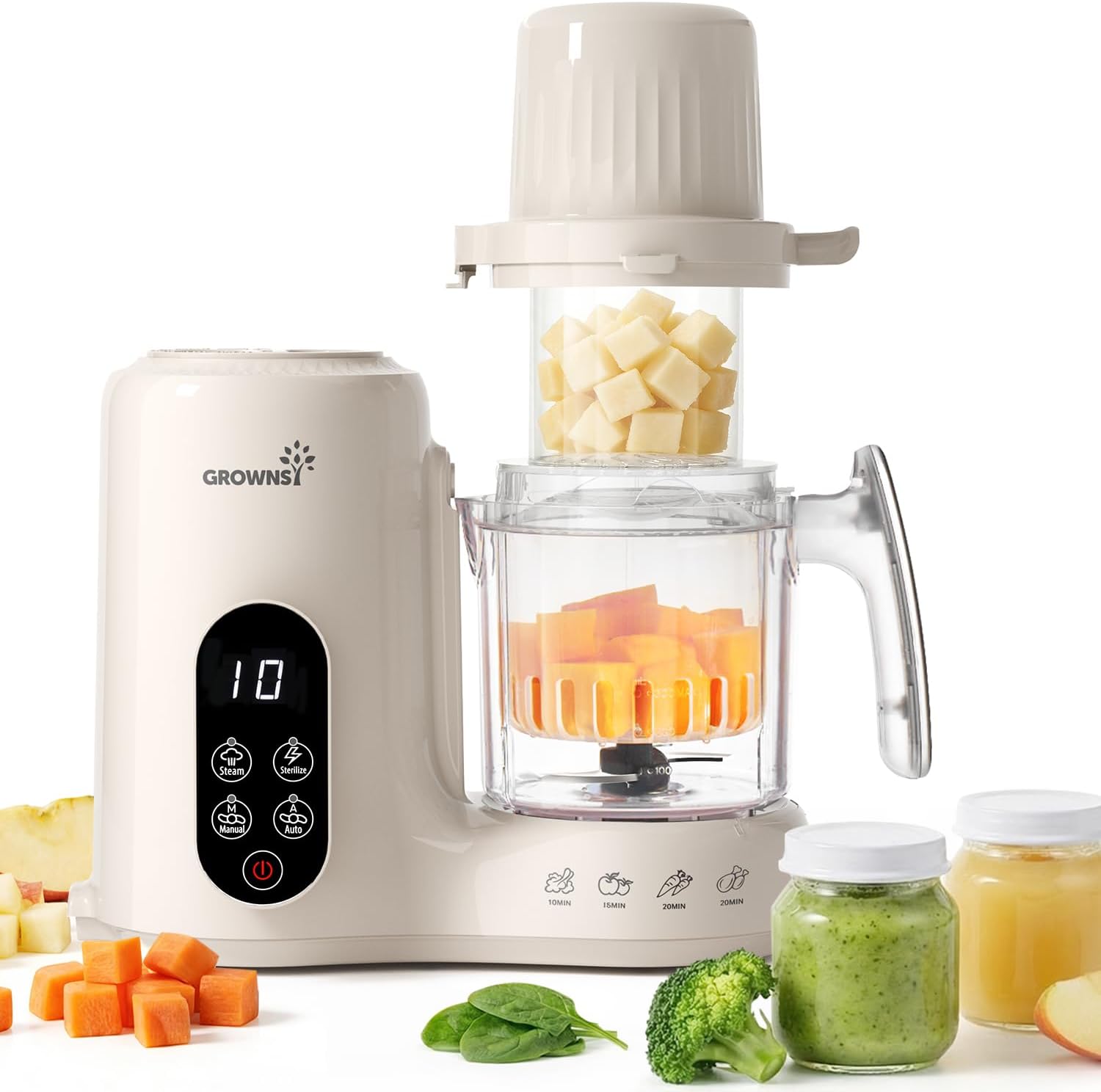 Detalle de Grownsy Baby Food Maker with Tritan Bowl